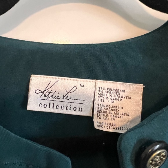 Vintage Green jacket. Size 10. Kathy Lee Collection - Picture 7 of 7